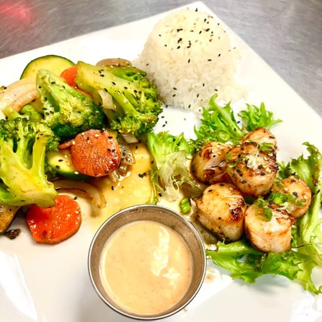 Scallop Flambé.