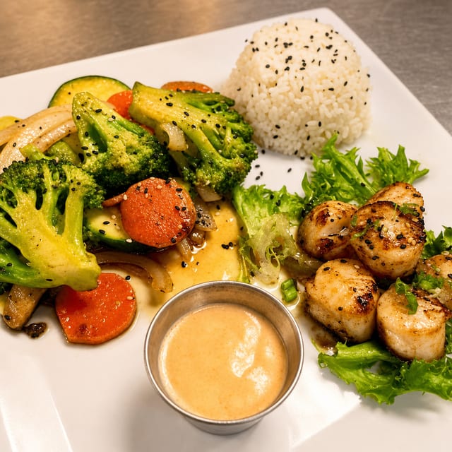 Scallop Flambé.